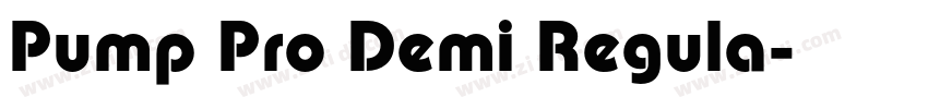 Pump Pro Demi Regula字体转换